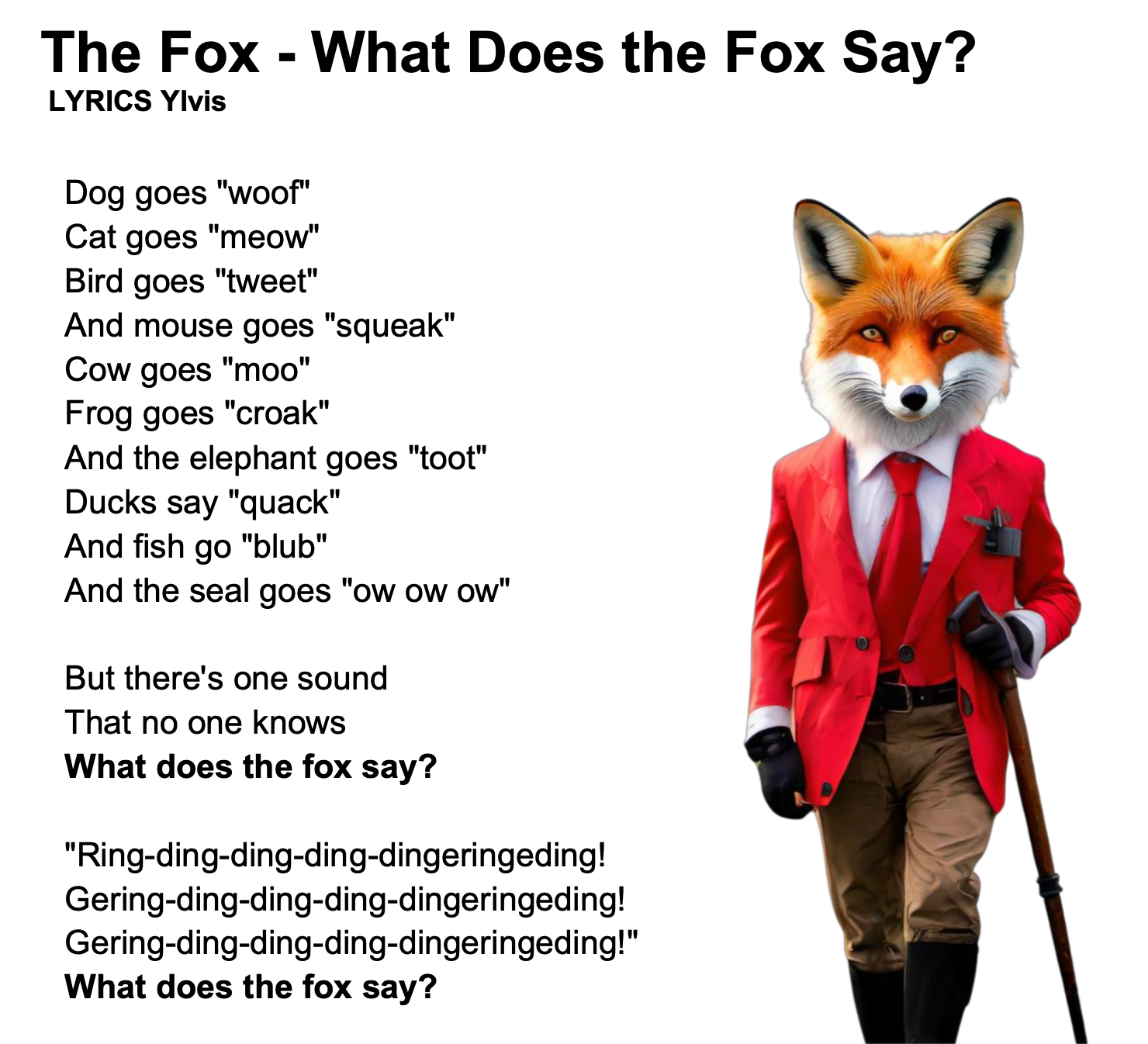 what does the fox say